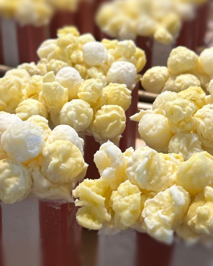 Experience an innovative fusion of skincare and enjoyment with Movie Time by Lori L.

Our soap, crafted to resemble popcorn, delivers an effective and gentle cleanse using exclusively natural ingredients.  Lori L presents a health-conscious alternative for your skin, prioritizing quality and meticulous care in each product. Treat yourself to our visually appealing soap, which is safe and advantageous for all skin types. Elevate your daily regiment into a refined and luxurious experience with Movie Time