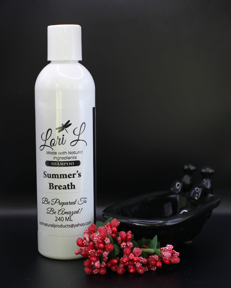 Made with all-natural ingredients by Lori L, Summer's Breath will have you enjoying a refreshing cleanse that enhances your hair's natural beauty without harsh chemicals.