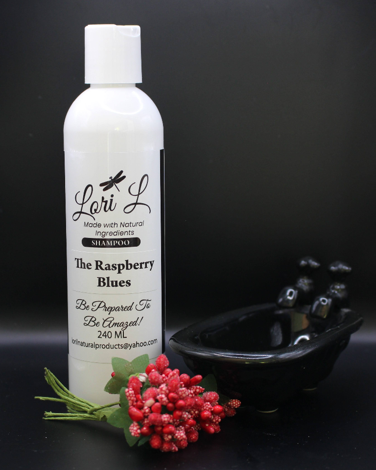 Lori L's, The Raspberry Blues Shampoo, is carefully crafted using an all-natural, plant-based formula that deliberately avoids the use of harmful chemicals that can damage your hair and scalp.